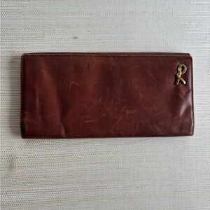 Roberta di Camerino Dark Brown Leather Clutch wallet